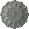 Ekena Millwork Durham Ceiling Medallion (Fits Canopies up to 4 1/4"), Hand-Painted Silver, 31"OD x 1 1/2"P CM31DUSLS - alternate 1